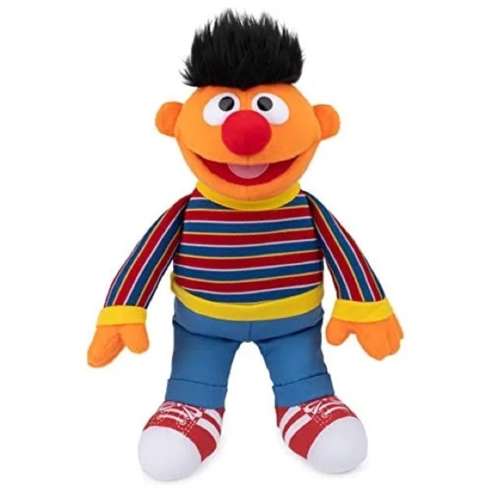 Ernie Sesame Street 1984 Plush Doll Vintage Playskool 11" tall
